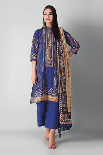 Alk21415 Blue Khaadi Winter 2021